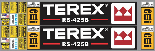 Kit De Calcomanías Cmi Terex Rs425b
