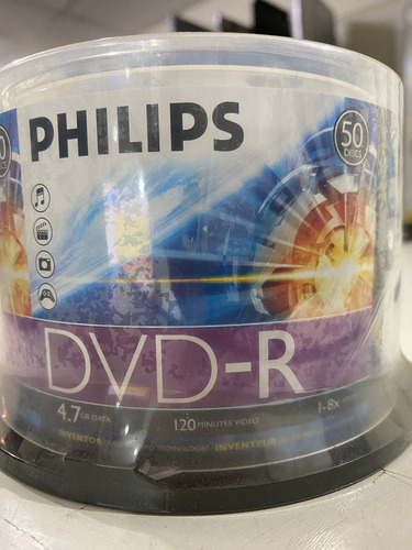 Disco virgem DVD-R Philips de 16x por 50 unidades