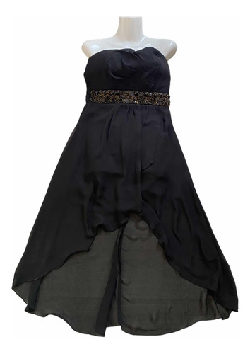 Vestido Strapless Negro/ Fiesta