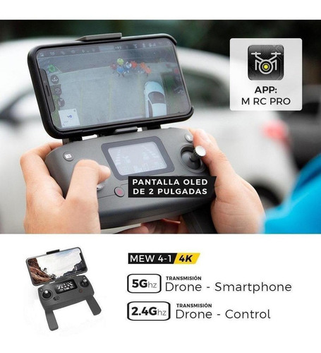 Imagen 5 de 8 de Binden Drone Semi Profesional Mew4-1 Plegable, Con Gps, Cámara 2k Con Rotación 180º En Vuelo, 40km/h, 18 Min De Vuelo