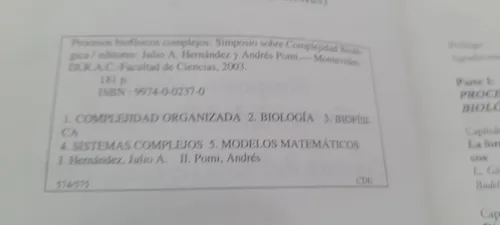 Procesos Biofísicos Complejos Usado Cd 714 (Usado)