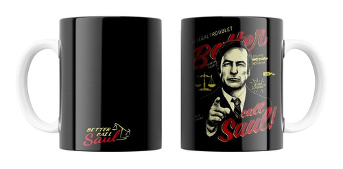 Taza Ceramica Better Call Saul Negra Serie Mejor Abogado