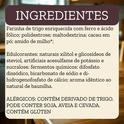 Massa Em Pó Pra Brownie Zero Açúcar E Zero Lactose 150g