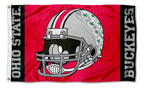 Bandera De Casco De Fútbol De Ohio State Buckeyes