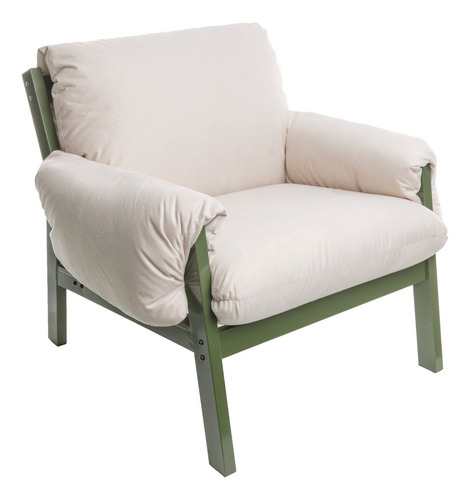 Poltrona Soft Harmonia Verde Oliva/ Areia Hjwt
