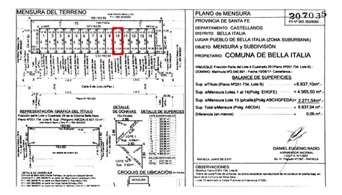 Venta/lote/escriturable/bella Italia