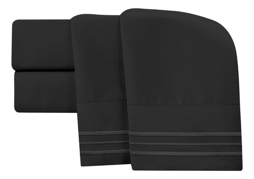 Royal Quality Juego De Sabanas King Size Oxford Gris Oscuro Liso