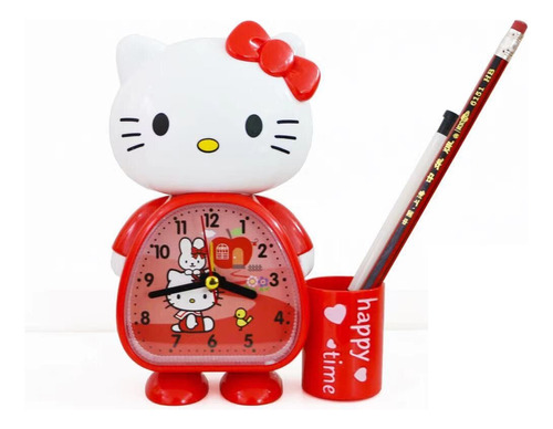 Reloj Despertador Hello Kitty Porta Lapices Kawaii 