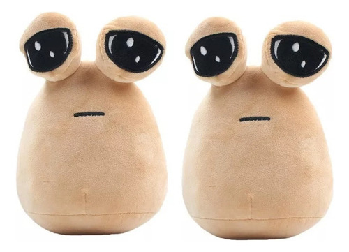 Juguete De Peluche De 2 Piezas, Sin Emoción, Alien Pou Furd Color Nude