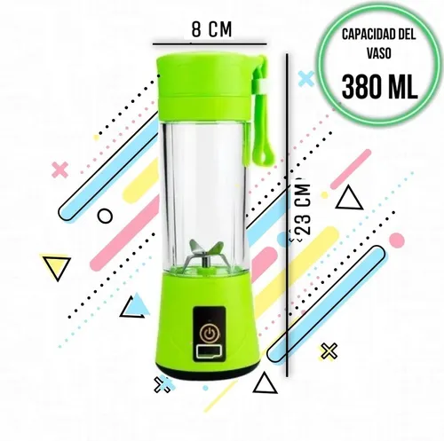 Mini Licuadora Portátil Usb Vaso Batidora 380ml Recargable