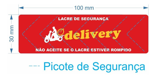 Lacre De Segurança Caixa De Delivery Super Cola Milheiro