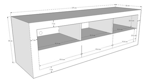 Imagen 2 de 4 de Mueble Tv 100% Madera Maciza De Roble Ref: Maciza07
