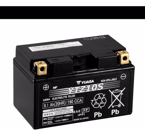 Imagen 4 de 6 de Bateria Yuasa Ytz10s Cb1000r Cbr600 R1 Fz8 R6