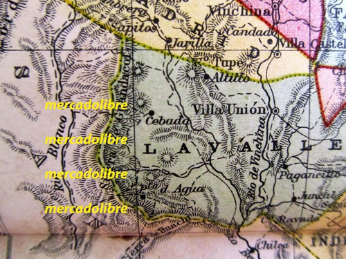 Mapa La Rioja 1920 Ferrocarril Pueblo Senda Plano (Usado)