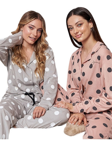 Pijama Abotonado Lunares . Jaia 23004