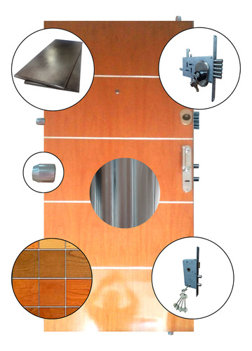 Puerta Blindada Instalada! Hozclassic®aluminio Incrustado 9c
