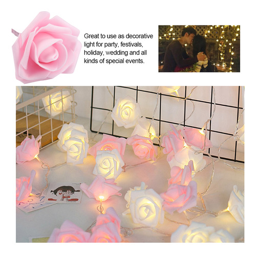 Cadena De Luces Artificiales Usb De 3 Metros Y 20 Led, Color