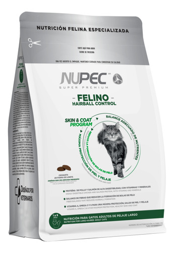 Nupec Bulto Especializado Hairball Control Gato 1.5kg