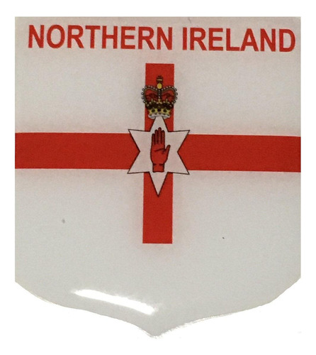 Adesivo Resinado Em Escudo Da Bandeira Da Irlanda Do Norte