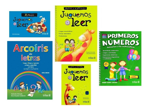 Imagen 1 de 8 de Pack Arcoíris Juguemos A Leer Primeros Números Rimas Trillas