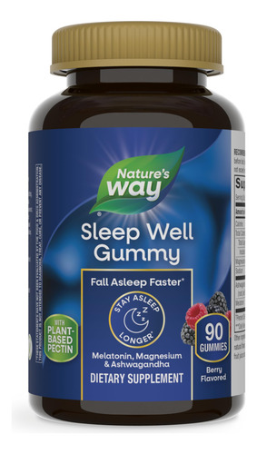 Sleep Aid Gummies Nature's Way Sleep Well Com Melatonina 90c