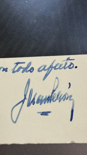 Fotografía Dedicada Juan Domingo Perón Madrid 1962 (Usado)