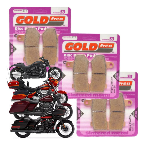 Pastilha Freio Goldfren Harley Ultra Limited 1750 2017-2022