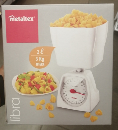 Bascula De Cosina 3 Kg Blanca Manual Libra Gramos Nutricion