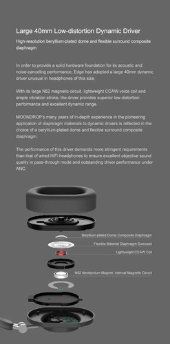 Anc Audífonos Moondrop Edge Bluetooth Gamer Con Micrófono