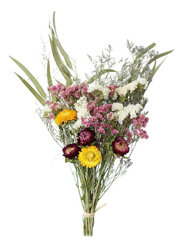 Ramo De Flores Secas De Estilo Nórdico: Rosa, Algodón, Eucal
