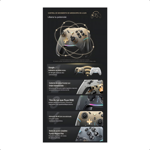 Control Joystick Gamepad Machenike G5 Pro V2 Para Switch Pc