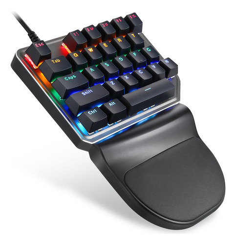Teclado Mecânico De Uma Mão Motospeed K27 27 Teclas Com Fio