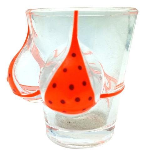 Adorno Vaso Shot Con Corpiño Naranja