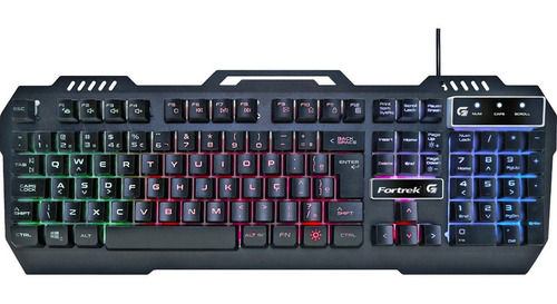 Teclado Gamer Fortrek Crusader Abnt2 - Preto