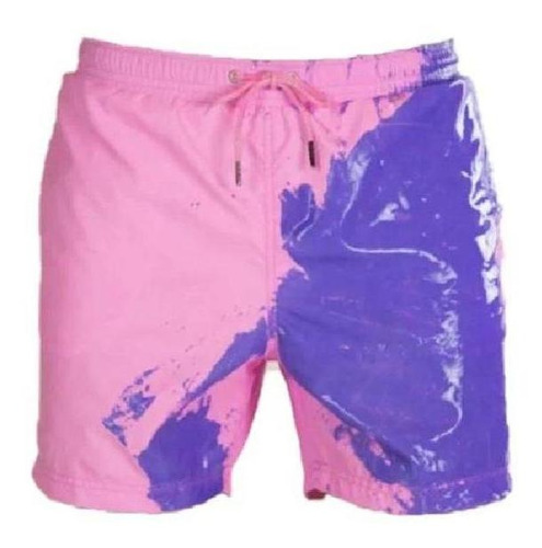 Pantalones Cortos De Baño Secado Rápido, Cambio De Color