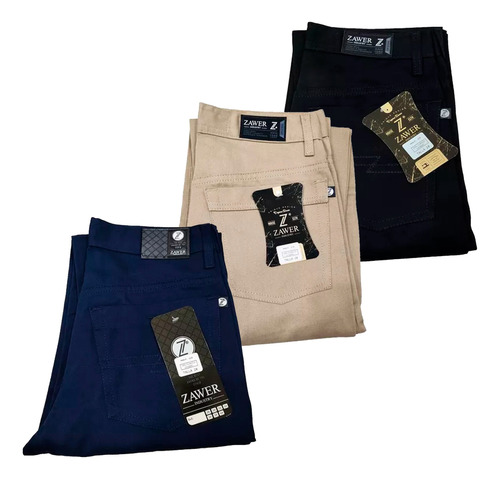 Promocion Pantalon En Dril Rigido X 3 Unidades