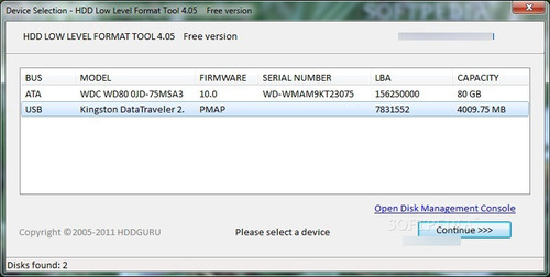Imagen 3 de 5 de Herramienta Para Formatos En Bajo Nivel De Disco Duro Y Usb