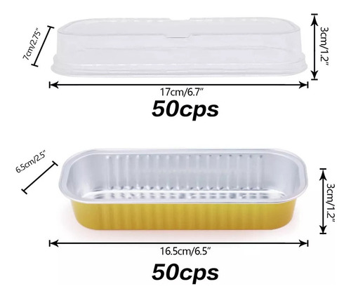 ( Para Vasos Desechables De Aluminio Para Hornear, 50