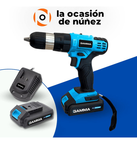 Taladro Atornillador Percutor A Batería Gamma 13mm G12402/1