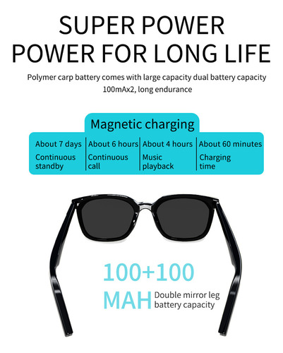 Gafas Bluetooth Con Función De Traducción, Protección Uv
