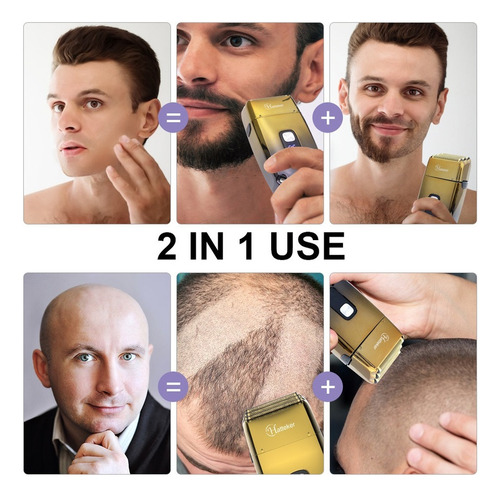. Afeitadora Eléctrica For Barba Y Pelo Usb Lcd Ipx7