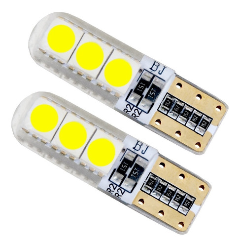 Par Pingo T10 Canbus 6 Leds Canceller Erro Farolete Placa