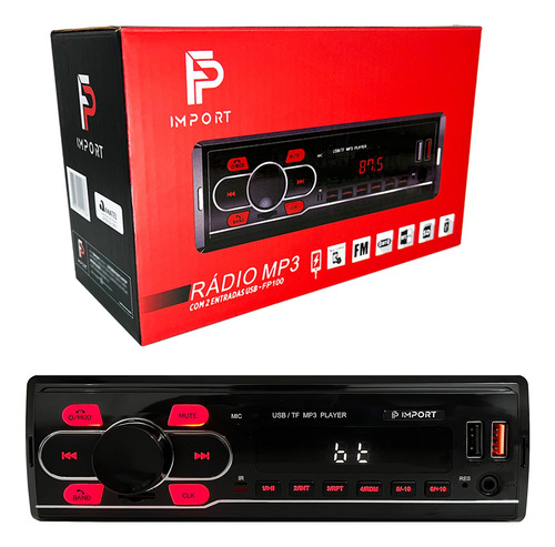 Auto Radio Automotivo Bluetooth Mp3 Player Usb Sd Som Carro