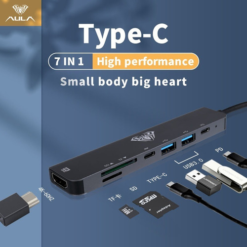 Kit 5 Pc C Hub 7 Em 1 Aula Uc-902