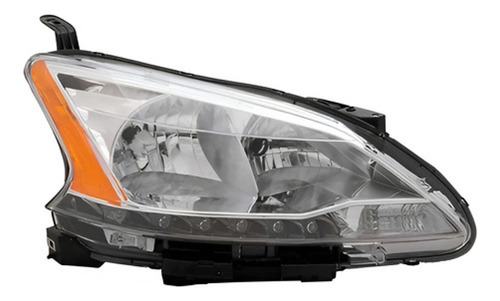 Par Farol Sentra 2014 2015 2016 Cromado Com Led Ld + Le