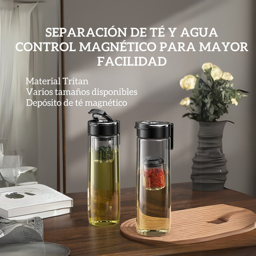 Taza Magnética Portátil Con Separador De Té 800ml Blanco Blanco