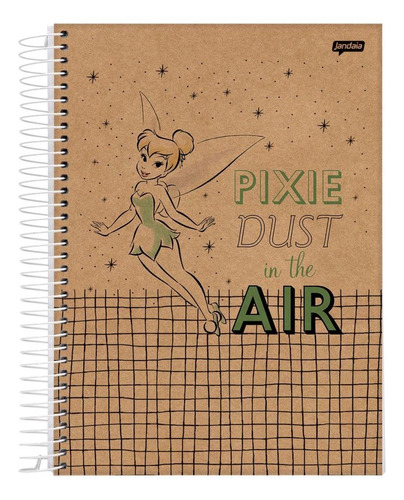 Caderno 10x1 Capa Dura Tinker Bell Kraft 160fls. Pct.c/04