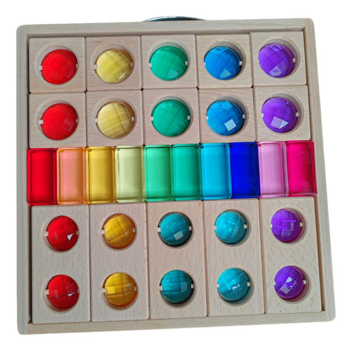 Juego De Bloques De Madera Acrílica 3 Bloques De Las Clases