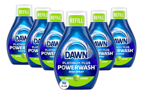 Jabon Liquido Para Platos Dawn Powerwash Apple 6 Piezas
