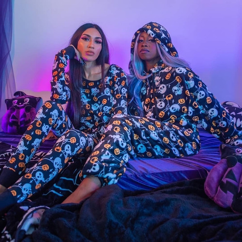 Pijama Killstar Croptop Manga Larga Estilo Halloween